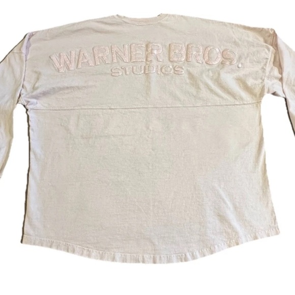 Pink Warner Bros WB Studio Spirit Jersey Women’s Oversized Long Sleeve Shirt XXL - Picture 1 of 6